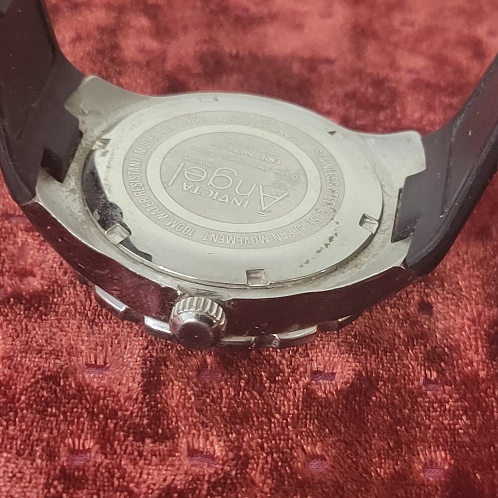 INVICTA Watch Black Rubberized Band Silver Bezel - Picture 7 of 7